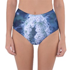 Light Blue Closing Queen Annes Lace Reversible High-waist Bikini Bottoms by okhismakingart