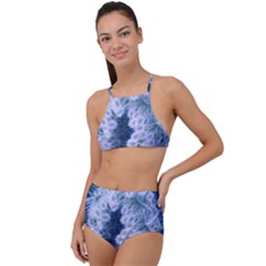 Light Blue Closing Queen Annes Lace High Waist Tankini Set by okhismakingart