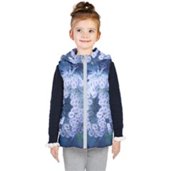 Light Blue Closing Queen Annes Lace Kids  Hooded Puffer Vest by okhismakingart