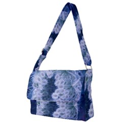 Light Blue Closing Queen Annes Lace Full Print Messenger Bag