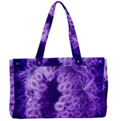 Dark Purple Closing Queen Annes Lace Canvas Work Bag by okhismakingart