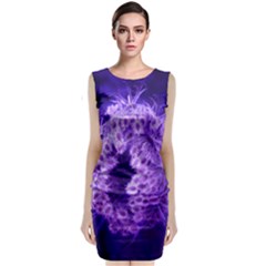 Dark Purple Closing Queen Annes Lace Sleeveless Velvet Midi Dress by okhismakingart