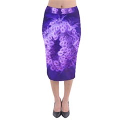 Dark Purple Closing Queen Annes Lace Velvet Midi Pencil Skirt by okhismakingart