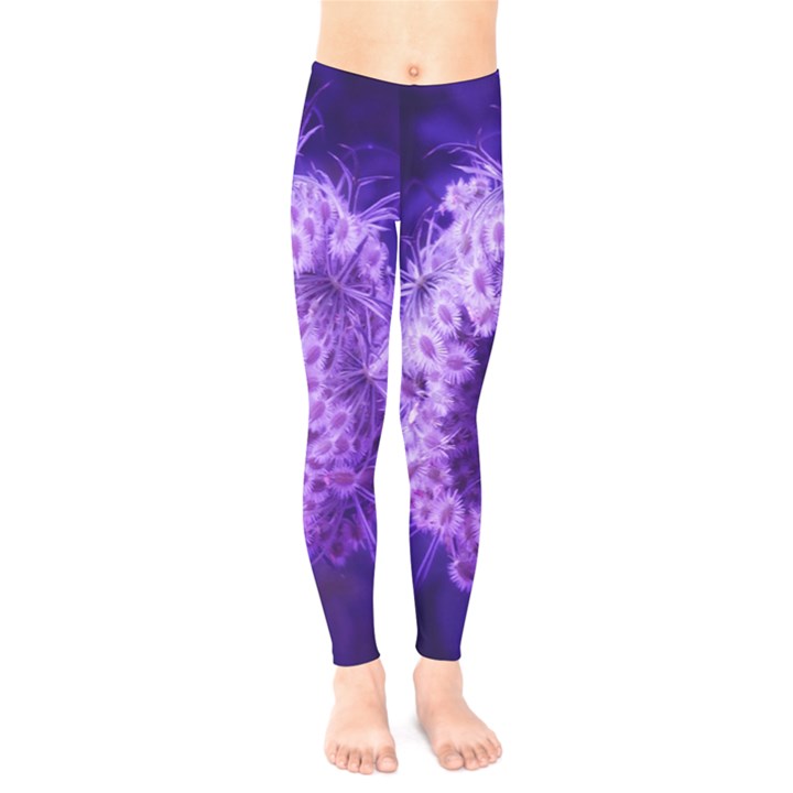 Dark Purple Closing Queen Annes Lace Kids  Legging