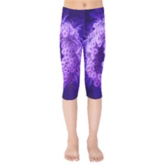 Dark Purple Closing Queen Annes Lace Kids  Capri Leggings  by okhismakingart