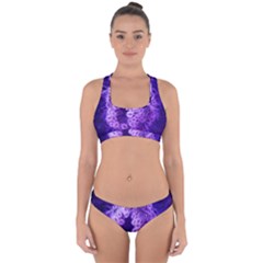 Dark Purple Closing Queen Annes Lace Cross Back Hipster Bikini Set by okhismakingart