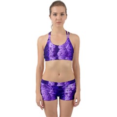 Dark Purple Closing Queen Annes Lace Back Web Gym Set by okhismakingart