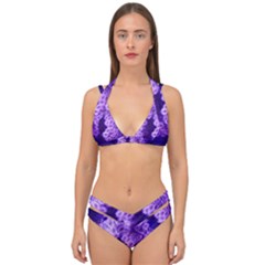 Dark Purple Closing Queen Annes Lace Double Strap Halter Bikini Set by okhismakingart