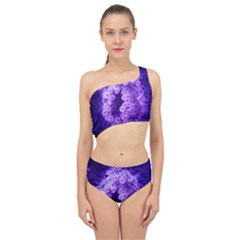 Dark Purple Closing Queen Annes Lace Spliced Up Two Piece Swimsuit by okhismakingart