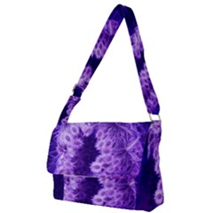 Dark Purple Closing Queen Annes Lace Full Print Messenger Bag