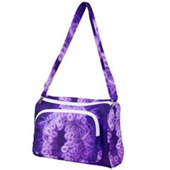 Dark Purple Closing Queen Annes Lace Front Pocket Crossbody Bag by okhismakingart