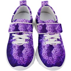 Dark Purple Closing Queen Annes Lace Kids  Velcro Strap Shoes by okhismakingart