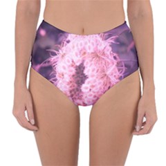 Pink Closing Queen Annes Lace Reversible High-waist Bikini Bottoms by okhismakingart