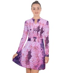 Pink Closing Queen Annes Lace Long Sleeve Panel Dress by okhismakingart