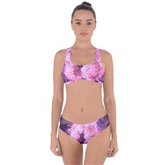 Pink Closing Queen Annes Lace Criss Cross Bikini Set by okhismakingart