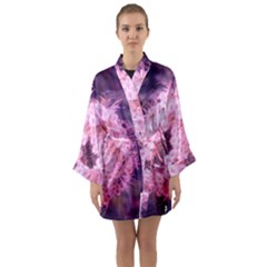 Pink Closing Queen Annes Lace Long Sleeve Kimono Robe by okhismakingart