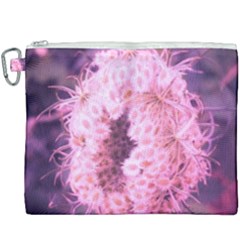 Pink Closing Queen Annes Lace Canvas Cosmetic Bag (xxxl) by okhismakingart