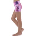 Pink Closing Queen Annes Lace Kids  Lightweight Velour Yoga Shorts View2