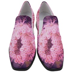 Pink Closing Queen Annes Lace Slip On Heel Loafers by okhismakingart