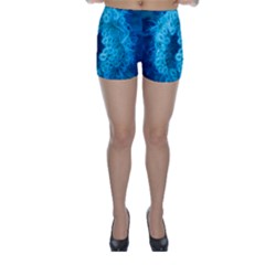 Blue Closing Queen Annes Lace Skinny Shorts by okhismakingart