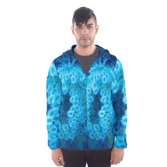 Blue Closing Queen Annes Lace Men s Hooded Windbreaker