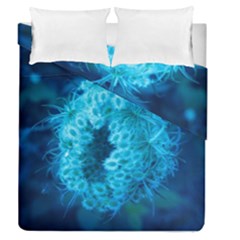 Blue Closing Queen Annes Lace Duvet Cover Double Side (queen Size) by okhismakingart