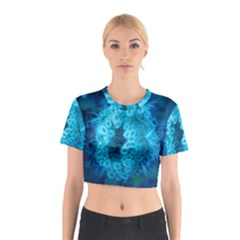 Blue Closing Queen Annes Lace Cotton Crop Top by okhismakingart