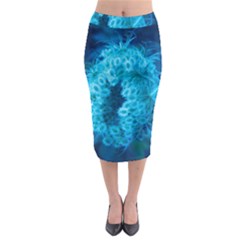 Blue Closing Queen Annes Lace Midi Pencil Skirt by okhismakingart