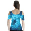 Blue Closing Queen Annes Lace Butterfly Sleeve Cutout Tee  View2