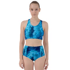 Blue Closing Queen Annes Lace Racer Back Bikini Set by okhismakingart