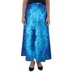 Blue Closing Queen Annes Lace Flared Maxi Skirt by okhismakingart