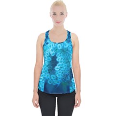 Blue Closing Queen Annes Lace Piece Up Tank Top by okhismakingart