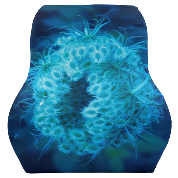 Blue Closing Queen Annes Lace Car Seat Back Cushion 