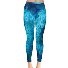 Blue Closing Queen Annes Lace Inside Out Leggings