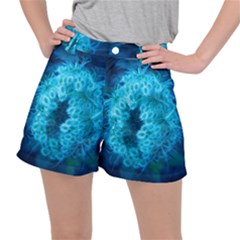 Blue Closing Queen Annes Lace Stretch Ripstop Shorts