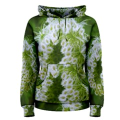 Green Closing Queen Annes Lace Women s Pullover Hoodie by okhismakingart