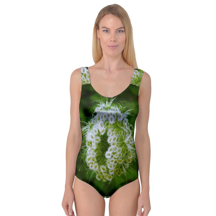 Green Closing Queen Annes Lace Princess Tank Leotard 