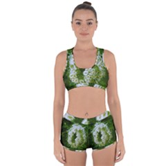 Green Closing Queen Annes Lace Racerback Boyleg Bikini Set by okhismakingart