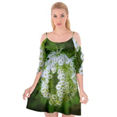 Green Closing Queen Annes Lace Cutout Spaghetti Strap Chiffon Dress by okhismakingart