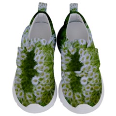 Green Closing Queen Annes Lace Kids  Velcro No Lace Shoes by okhismakingart