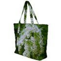 Green Closing Queen Annes Lace Zip Up Canvas Bag View1