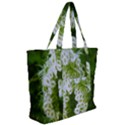 Green Closing Queen Annes Lace Zip Up Canvas Bag View2