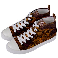 Goldenrod Version Ii Women s Mid-top Canvas Sneakers by okhismakingart