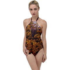 Goldenrod Version Ii Go With The Flow One Piece Swimsuit by okhismakingart