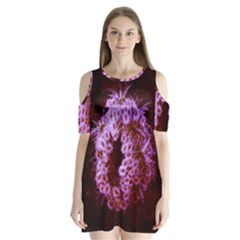 Purple Closing Queen Annes Lace Shoulder Cutout Velvet One Piece by okhismakingart