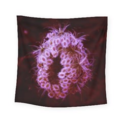 Purple Closing Queen Annes Lace Square Tapestry (small) by okhismakingart