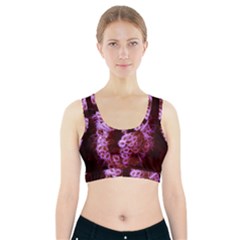 Purple Closing Queen Annes Lace Sports Bra With Pocket by okhismakingart