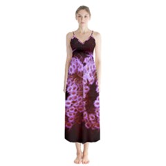 Purple Closing Queen Annes Lace Button Up Chiffon Maxi Dress by okhismakingart