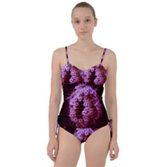 Purple Closing Queen Annes Lace Sweetheart Tankini Set by okhismakingart