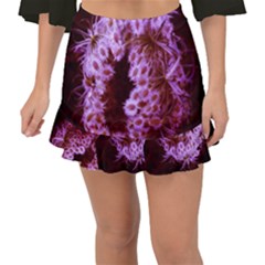 Purple Closing Queen Annes Lace Fishtail Mini Chiffon Skirt